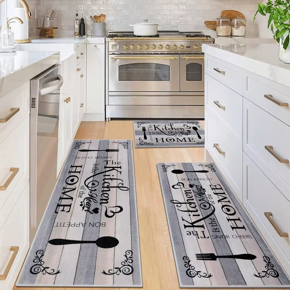 Tapis de cuisine, ustensiles