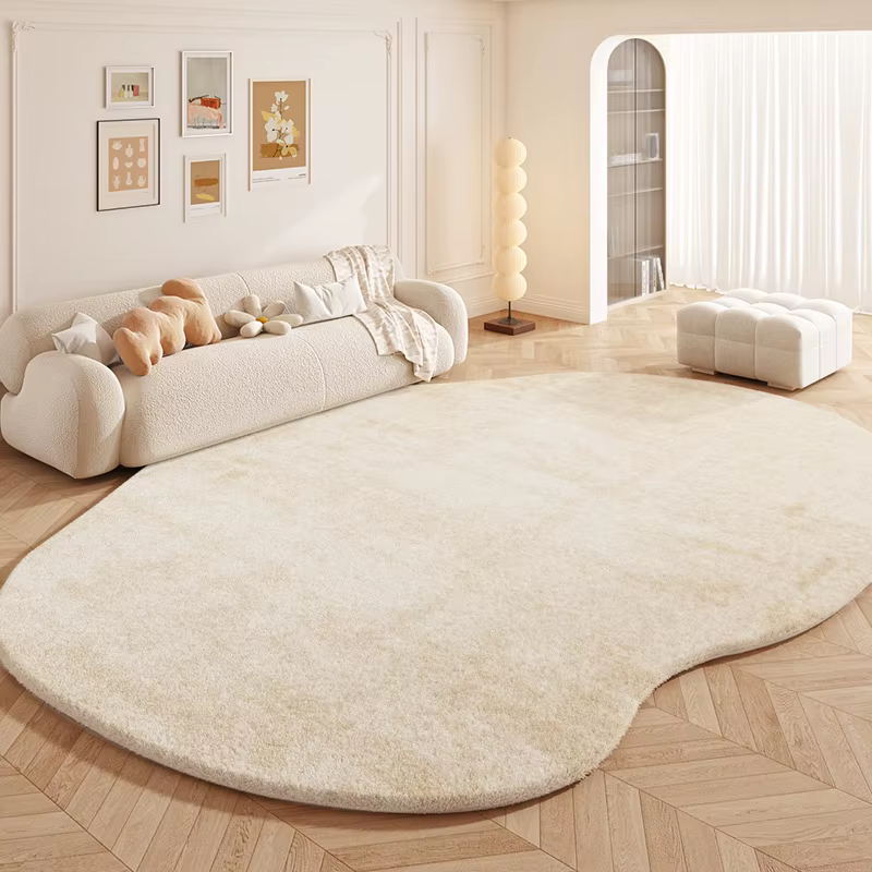 Tapis en peluche de Style crème
