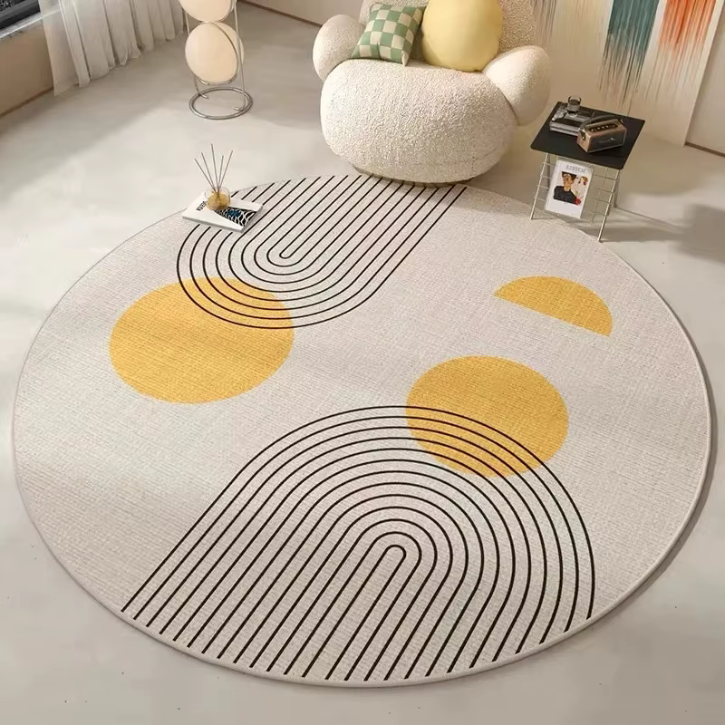 VIKAMA Tapis rond moderne et minimaliste
