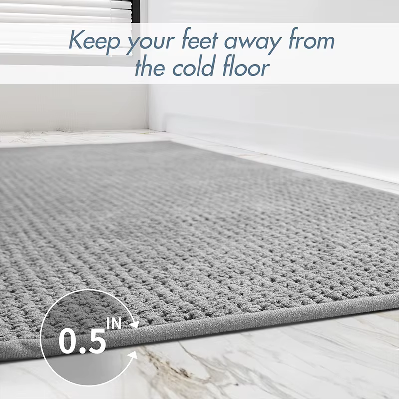 Tapis de bain absorbant antidérapant pour la décoration intérieure