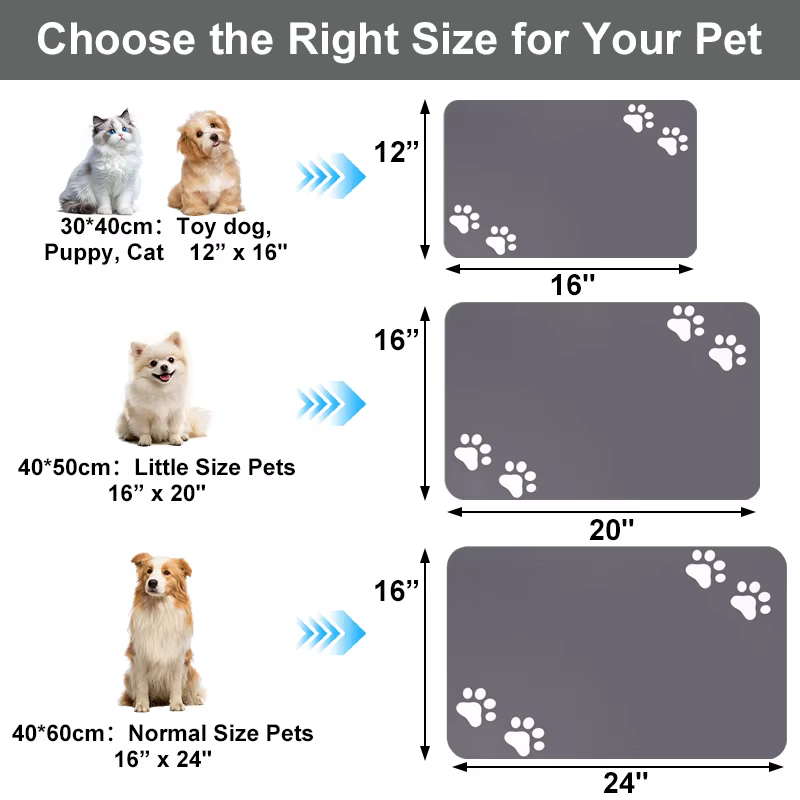 Tapis d'alimentation pour animaux de compagnie
