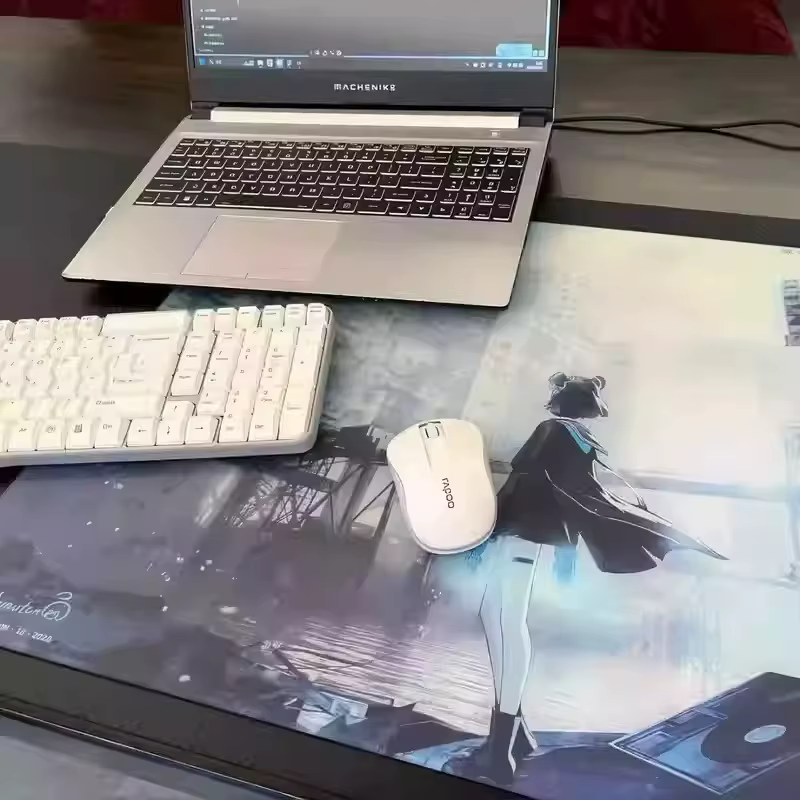 Tapis de souris de jeu en verre WALLHACKSP-005 avec personnage d'anime, tapis de souris en verre trempé, grand tapis de souris, tapis de souris pour PC, tapis de souris pour jeux e-sport