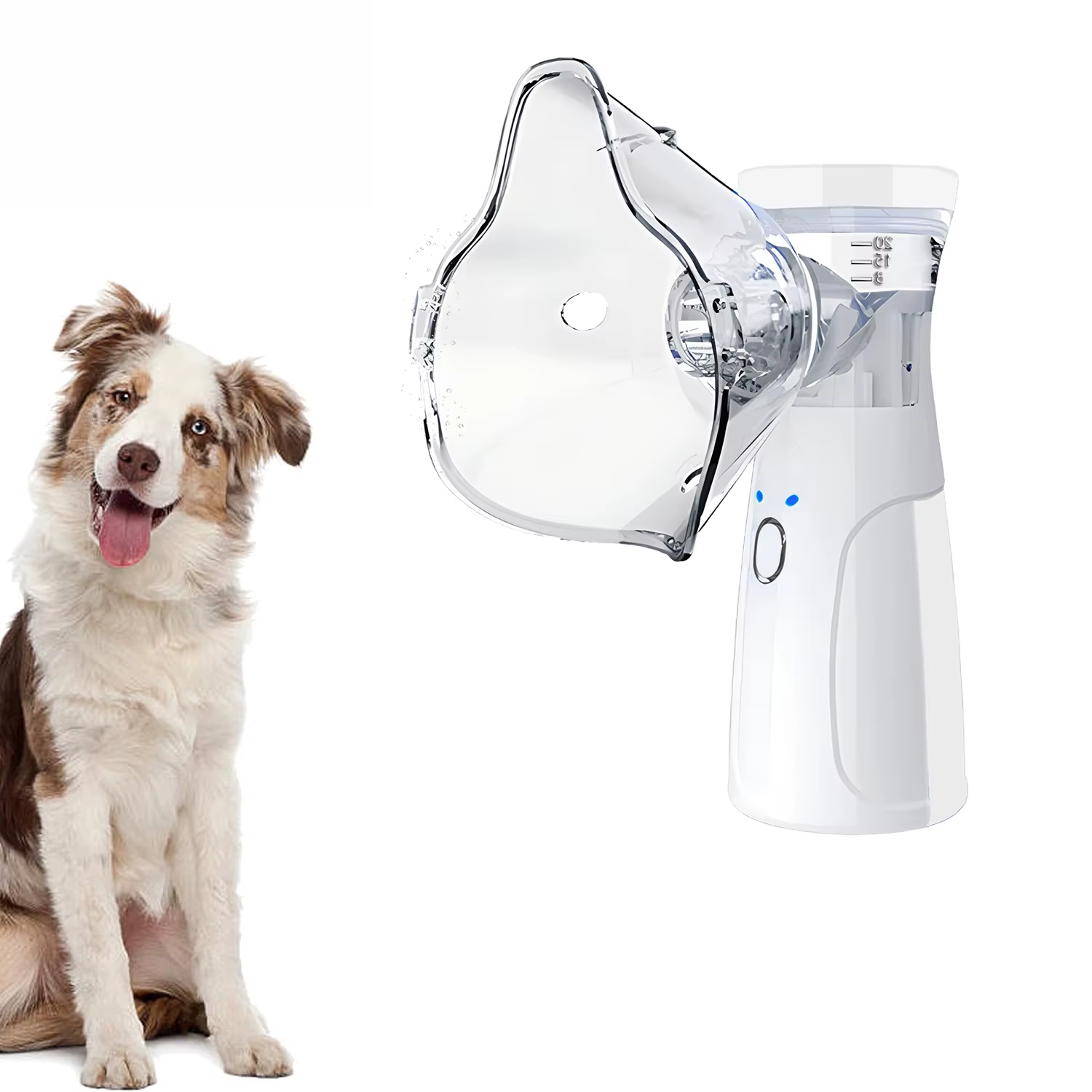 Chambre d'aérosol vétérinaire pour animaux, dispositifs d'inhalation pour l'asthme des animaux de compagnie, dispositifs d'intercalation pour chats et chiens, nébuliseur