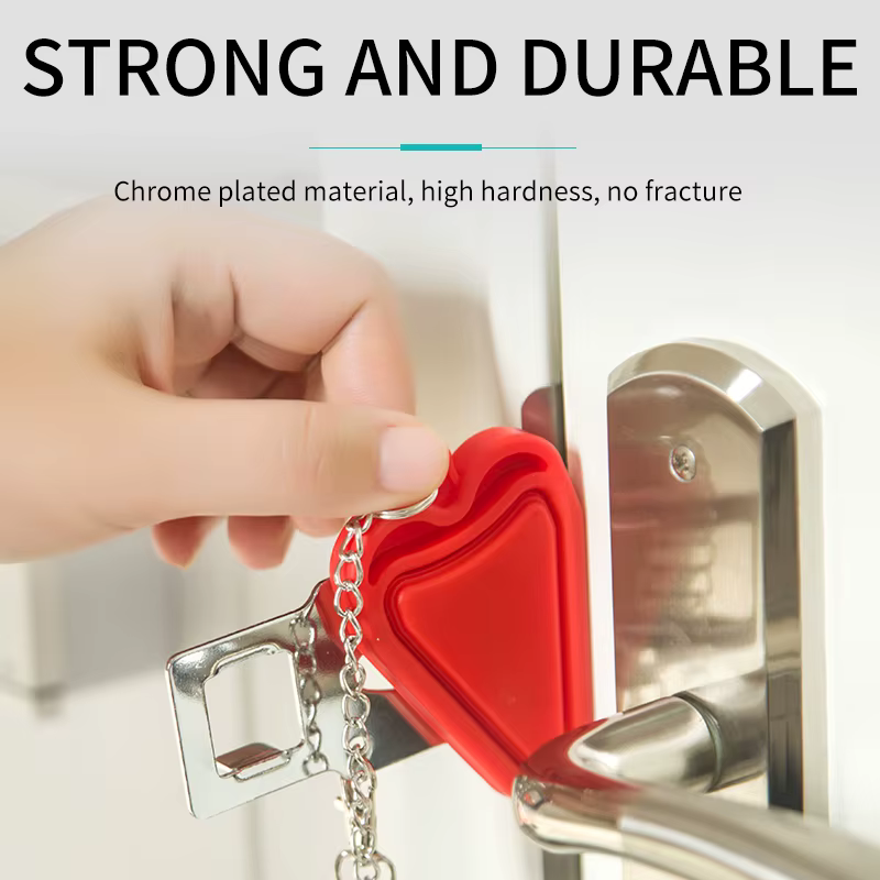 Loquet de serrure de porte Portable de sécurité, sans perceuse, dispositifs manuels de chambre d'hôtel pour ajouter des trous de sécurité amovibles pour la sécurité des voyages