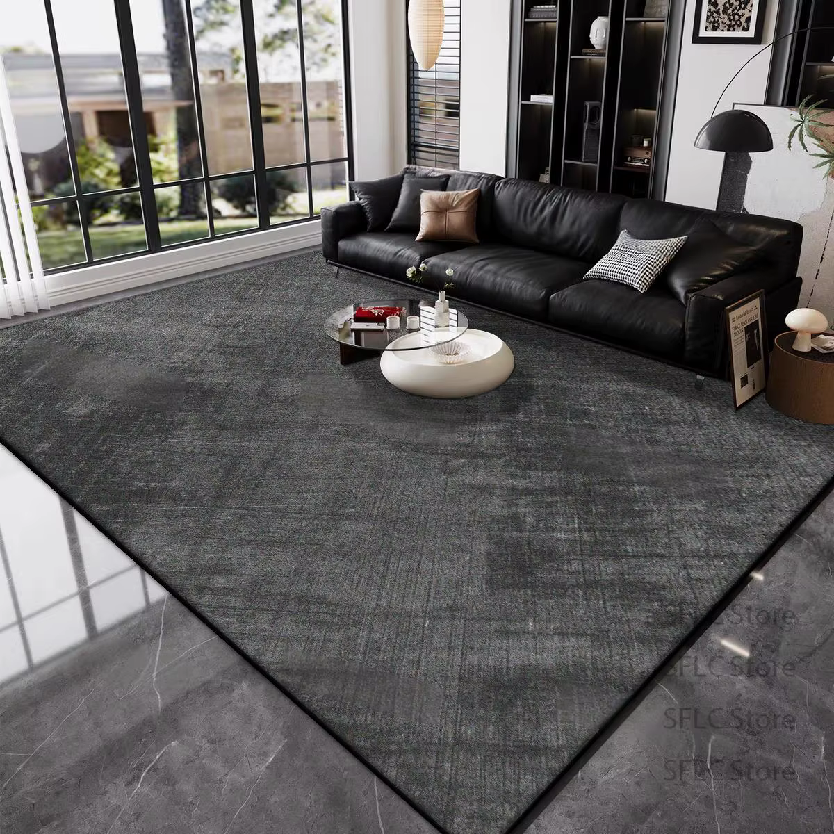 Tapis décoratif vert Simple et élégant en peluche