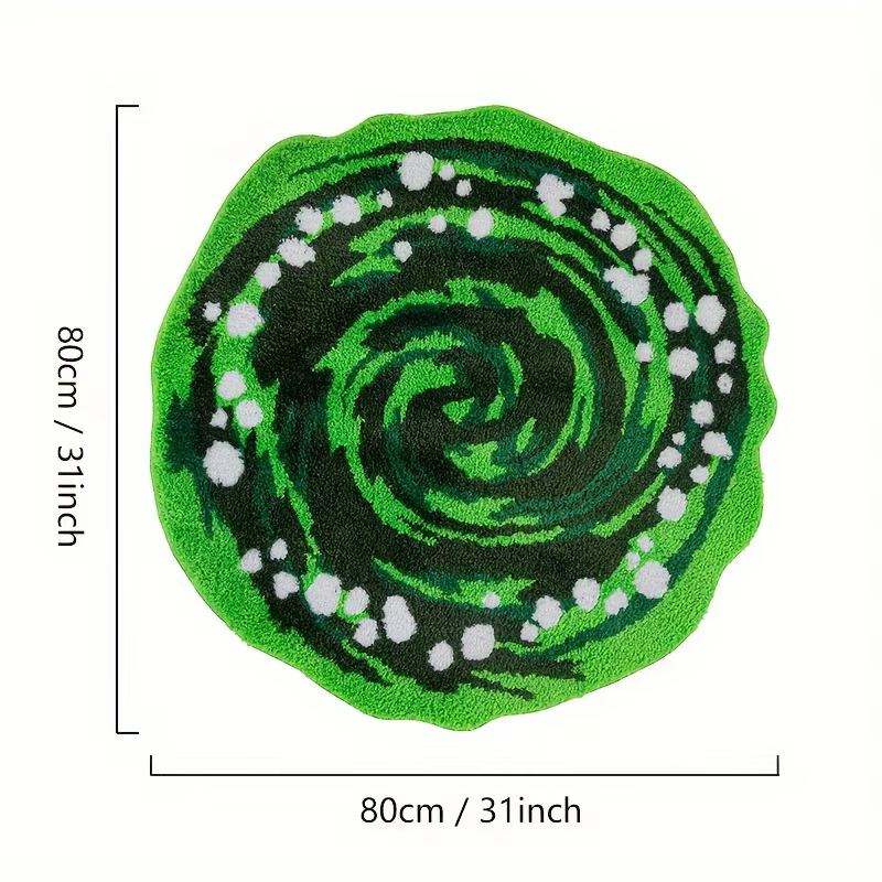 VIKAMA vert rond en peluche tapis pour salon chambre chevet