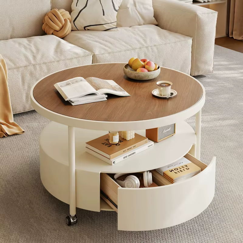 Tables basses rondes en bois