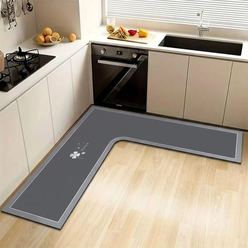 Tapis de cuisine en forme de L