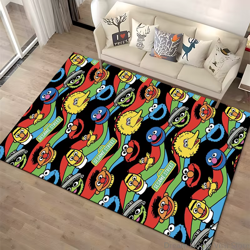 Tapis décoratif 15 tailles S-Sesame S-Street pour salons