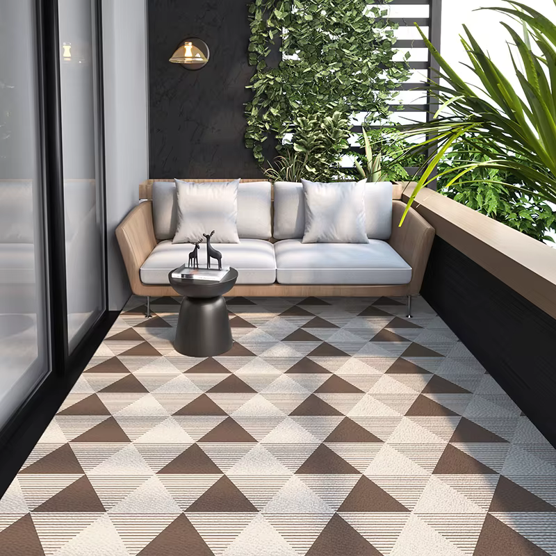 Tapis de balcon extérieur de grande surface en cuir PVC