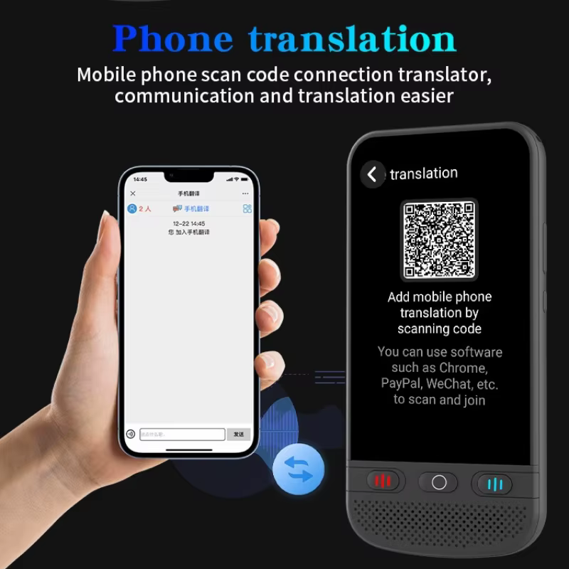Traducteur de langues en temps réel, traduction vocale, texte, photo, hors ligne, voyages à l'étranger, traduction simultanée multilingue, écran tactile