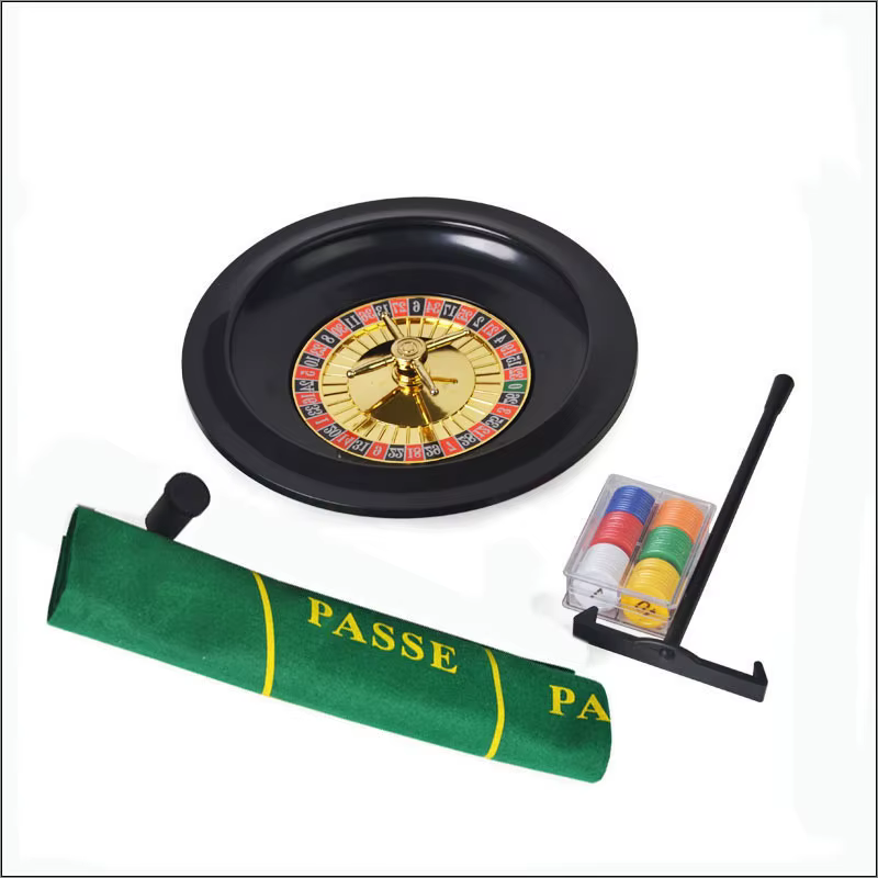 Ensemble d'accessoires de jeu de Roulette de Casino de 10 pouces, avec nappe, jetons de Poker pour Bar KTV, jeu de fête, plateau de divertissement