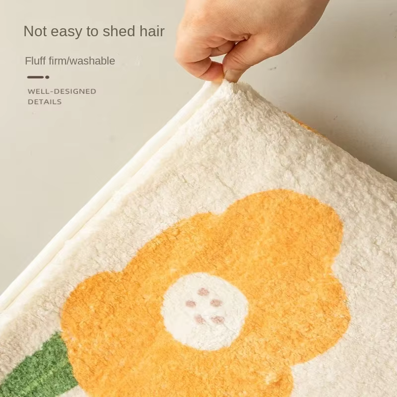 Tapis moelleux de chambre à coucher de minimalisme moderne