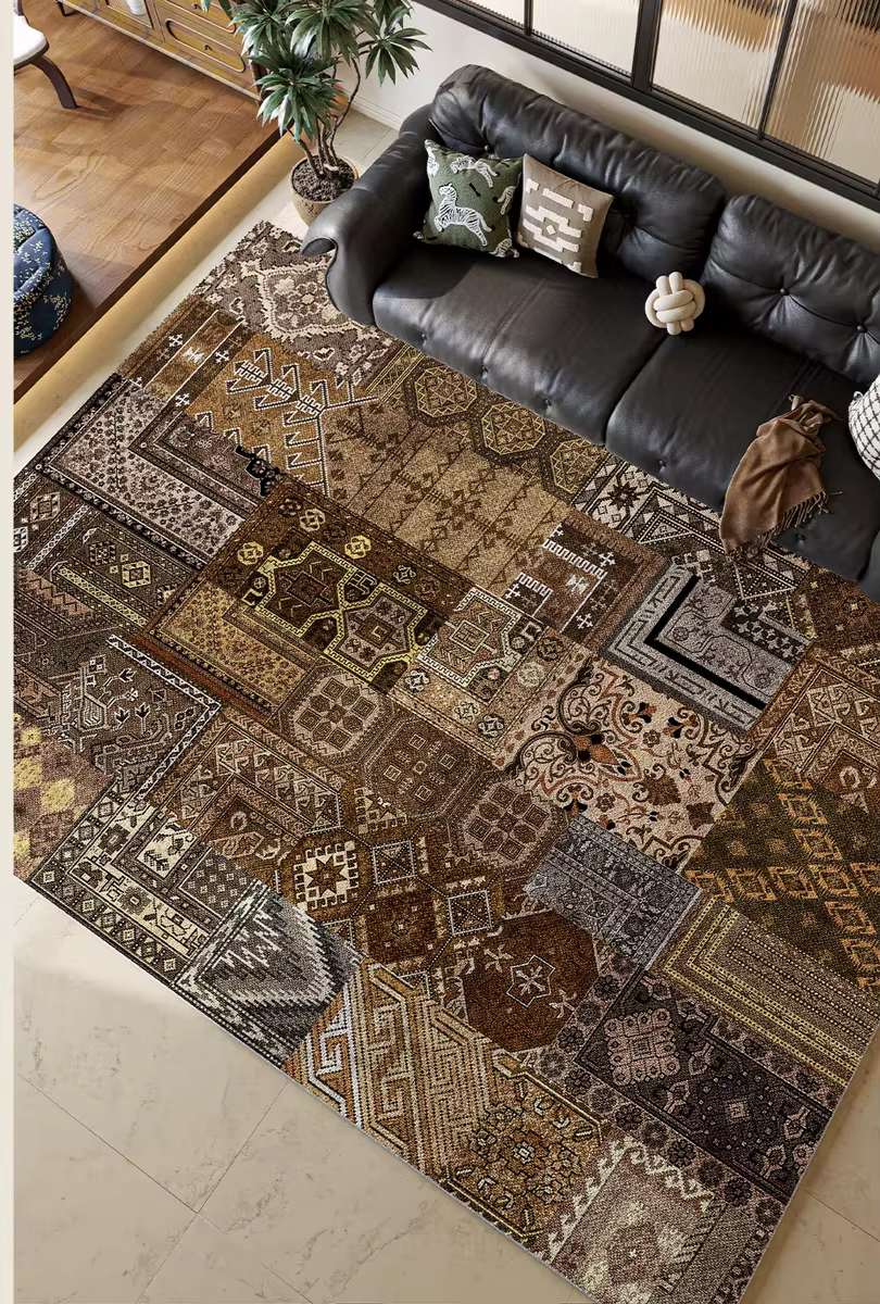 Tapis vintage à motif persan