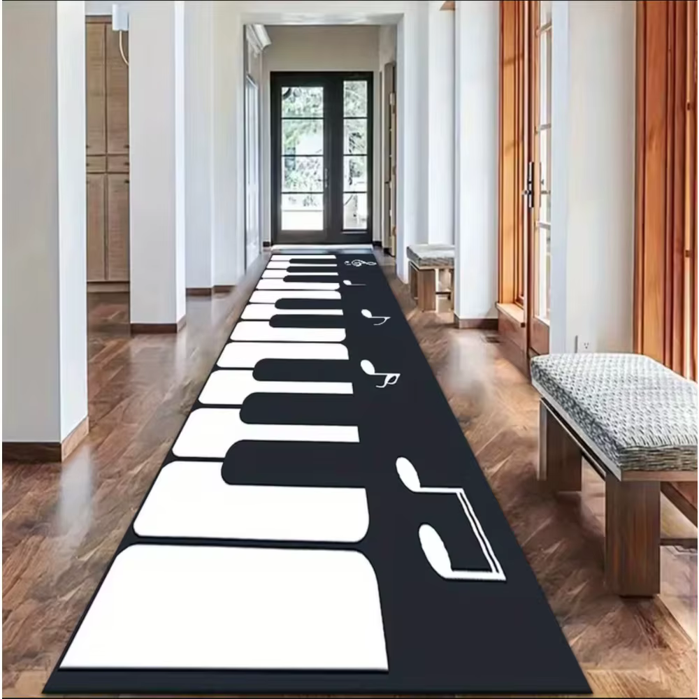 Tapis exclusif sur le thème du piano pour les amateurs de musique