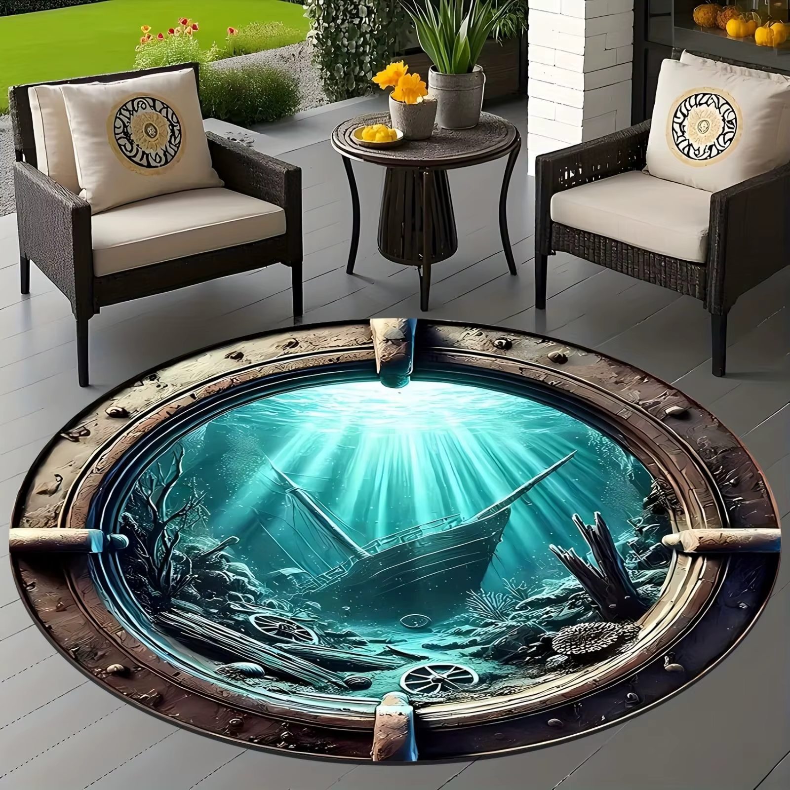 Tapis ronds imprimés Stargate Voyage Interstellaire 2D