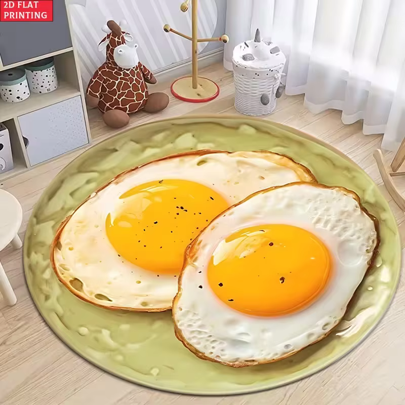 Tapis rond en forme de tomate