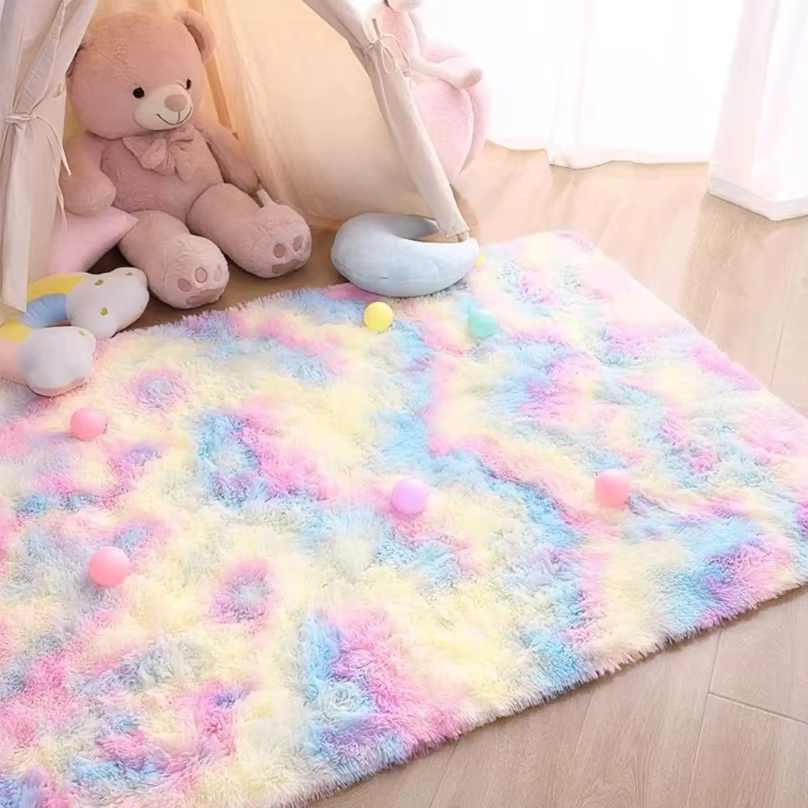 Tapis pour enfants, couleurs arc-en-ciel