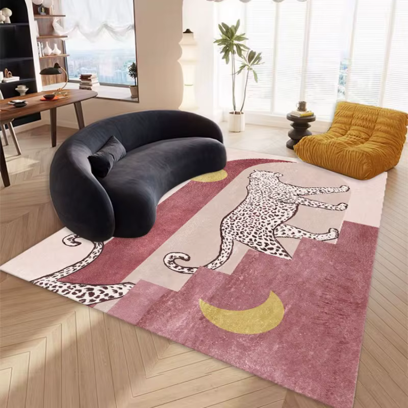Tapis de salon en peluche de luxe léger