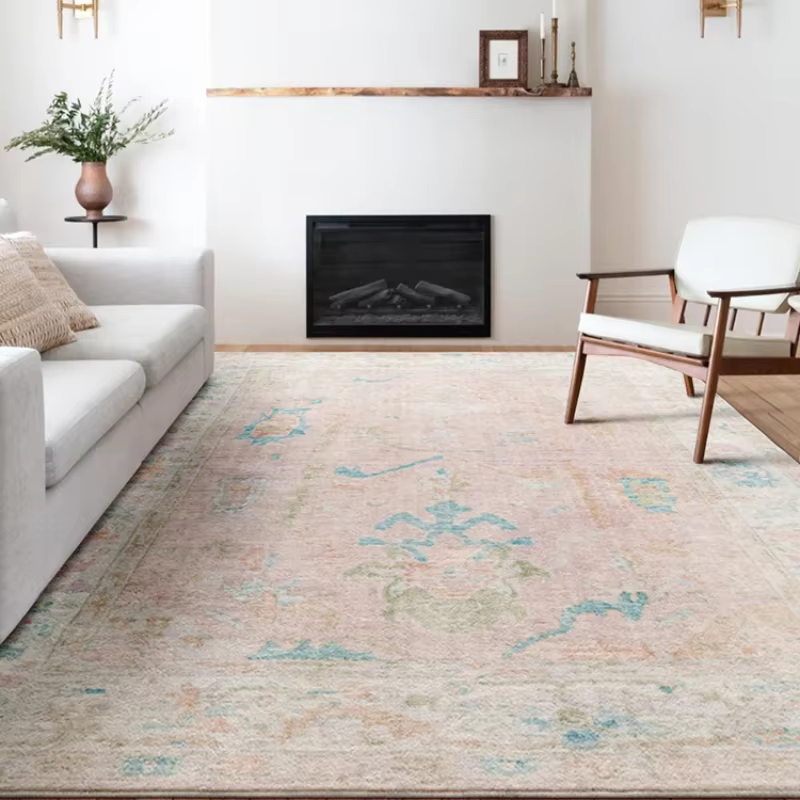 Tapis doux de grande taille pour décoration de chambre à coucher