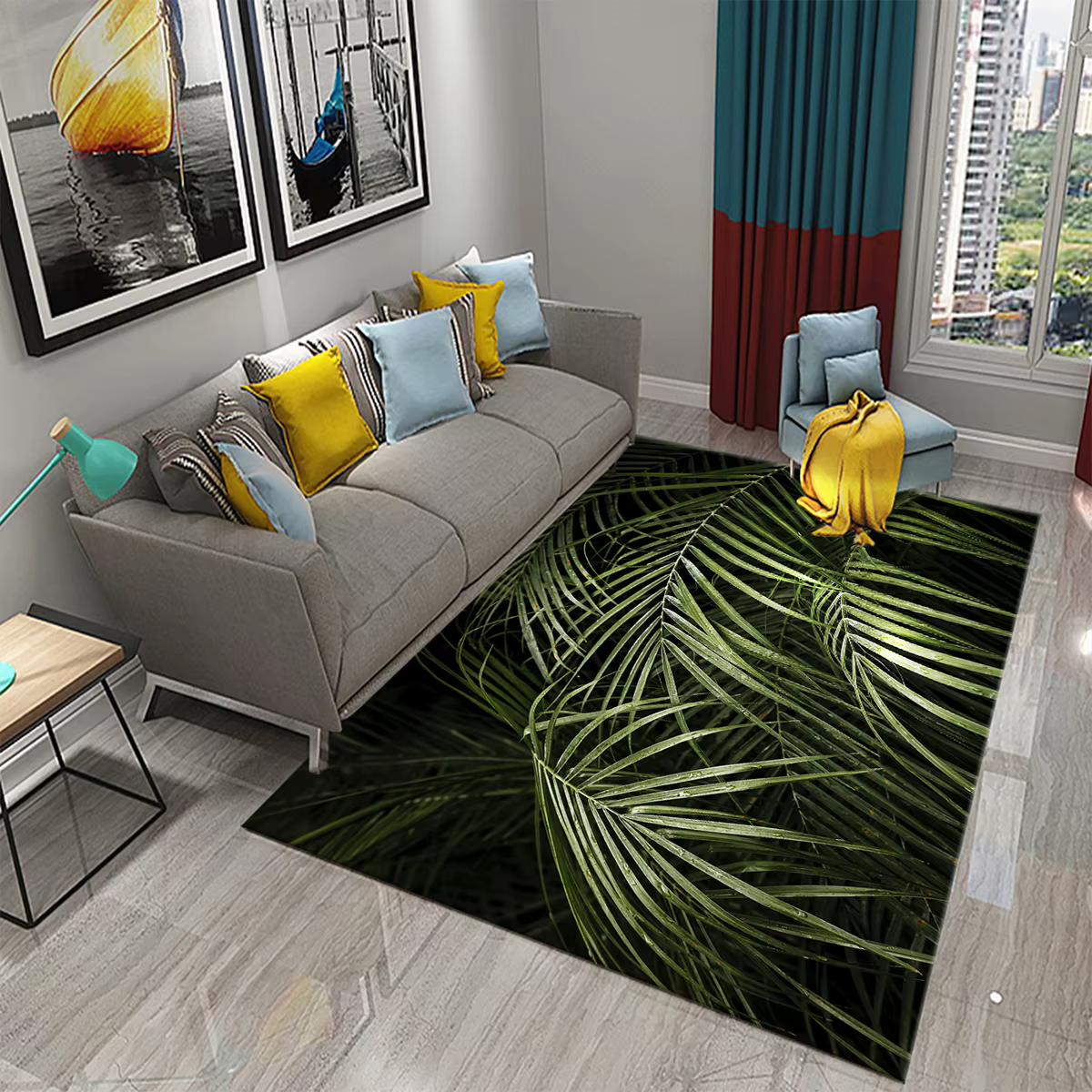 Tapis 3D en Cuir oral elu de Palmier