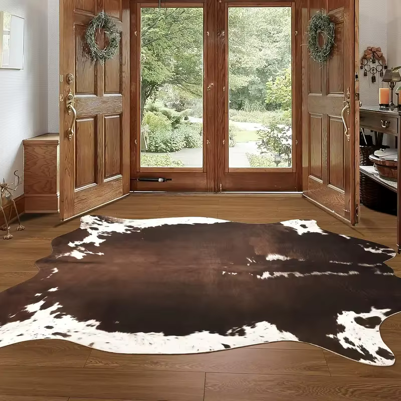 Tapis épais en fausse fourrure pour décoration de noël d'hiver
