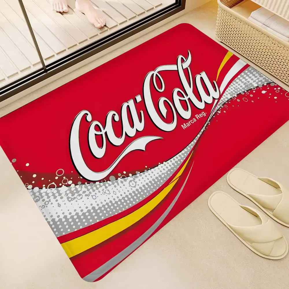 Tapis de porte vintage avec logo Coca-Cola