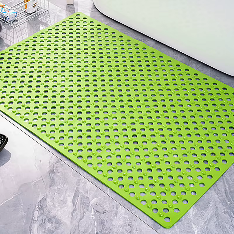 Tapis de bain antidérapant avec trous de vidange