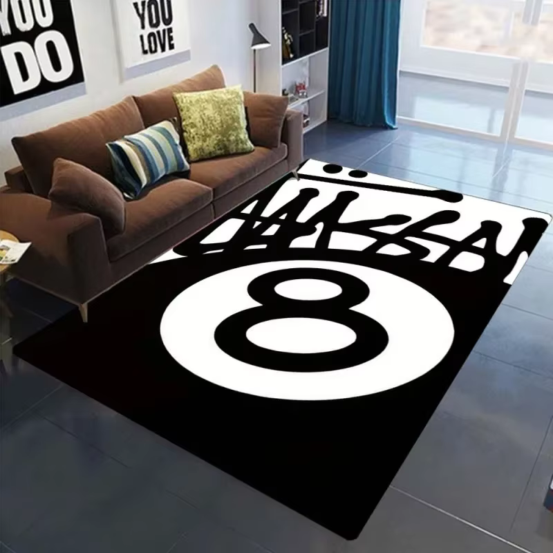 Tapis Simple noir 8 zones
