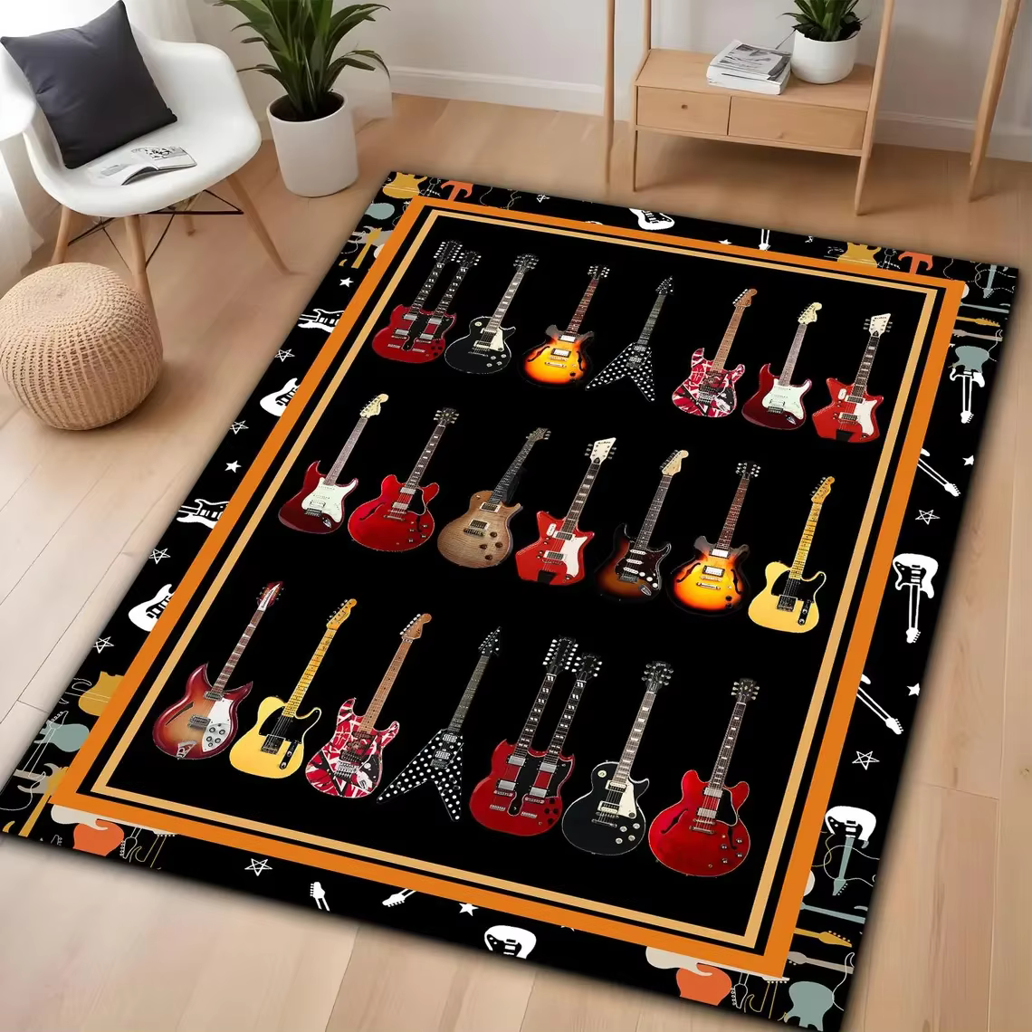 Tapis de guitare pour décoration de salon