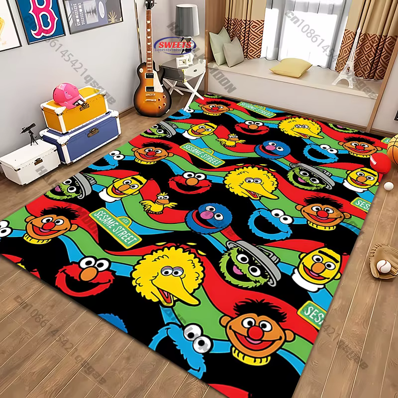 Tapis sur le thème s-sésame s-street