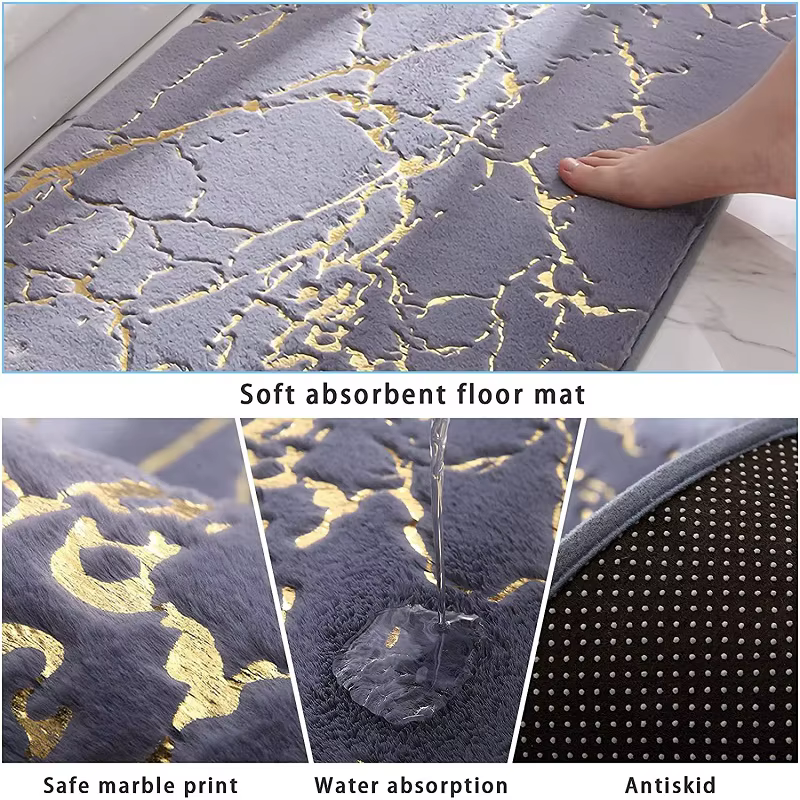 Inyahome – tapis de salle de bain en marbre