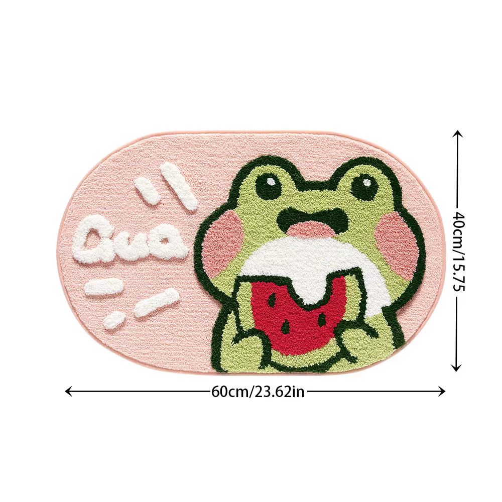 40*60 cm tapis de bain mignon rose dessin animé grenouille salle
