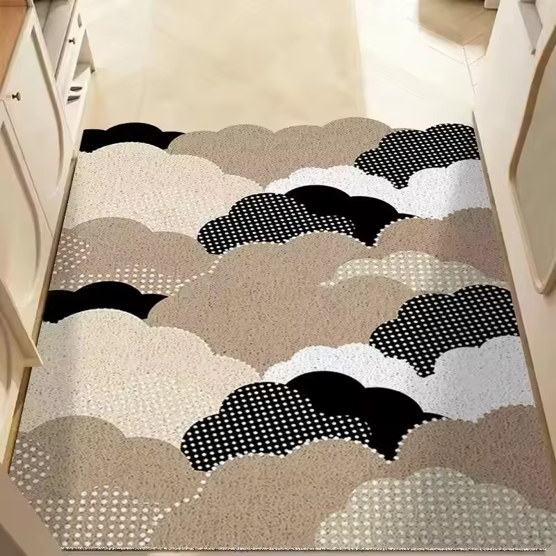 Tapis d'entrée en soie en forme de nuage