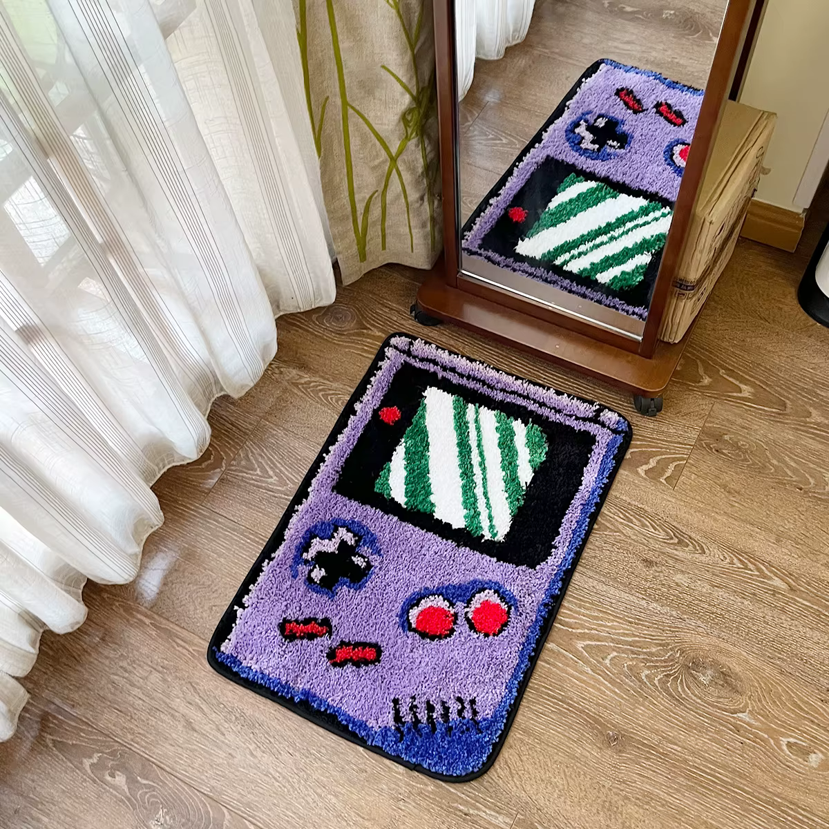Tapis touffeté pour Console de jeux violette