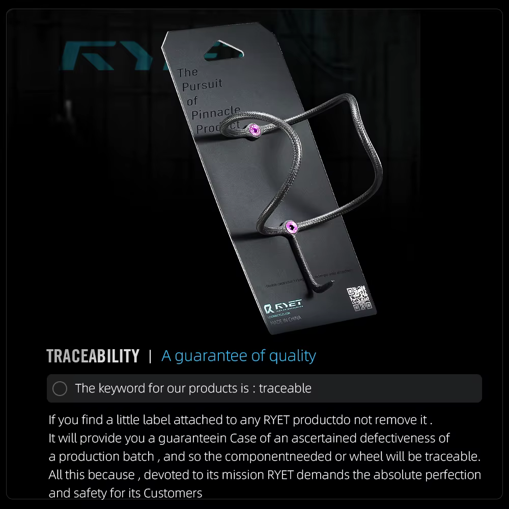 Porte-bidon en carbone RYET 5,8 g avec boulons en titane, carbone haute performance HM, finition brute, diamètre 74 mm, pour vélo