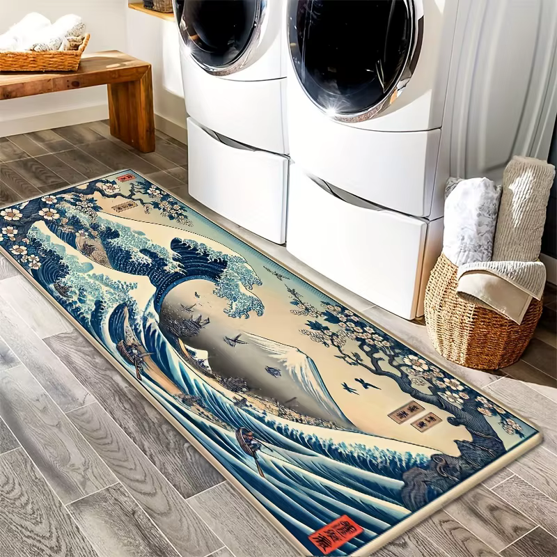 VIKAMA – tapis rétro japonais Ukiyo-e Wave