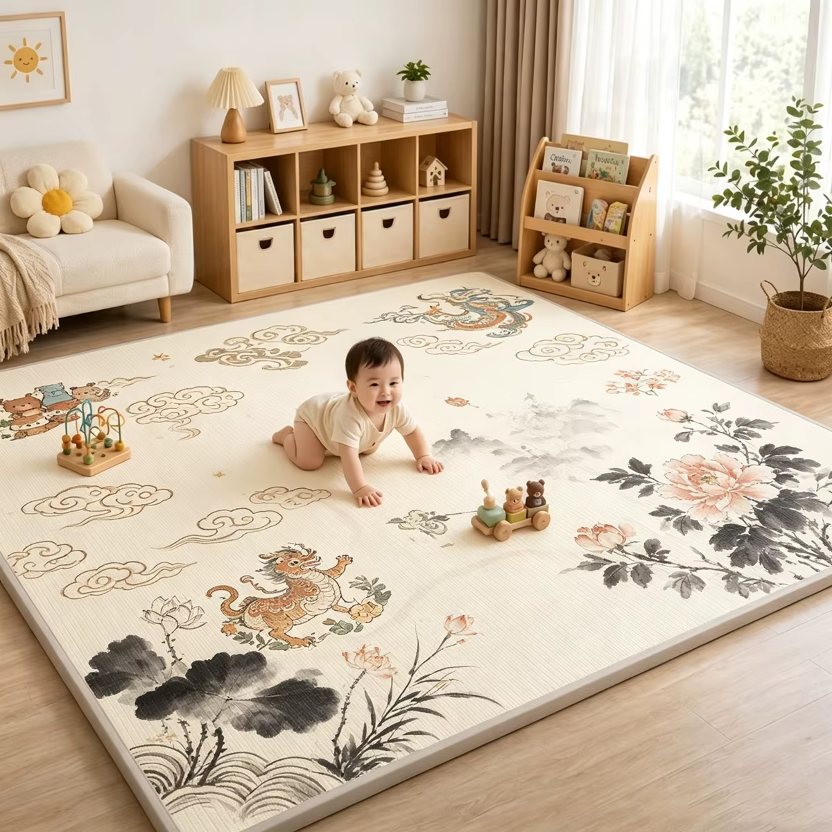 Tapis de jeu pour ramper 200x180/180x150/180x120cm