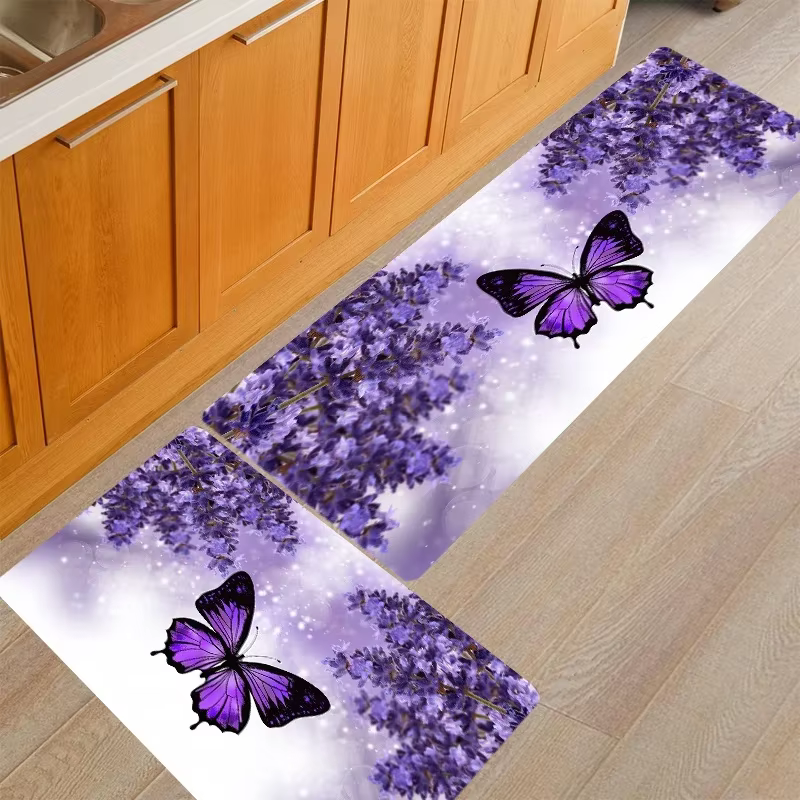 Tapis de sol de cuisine papillon