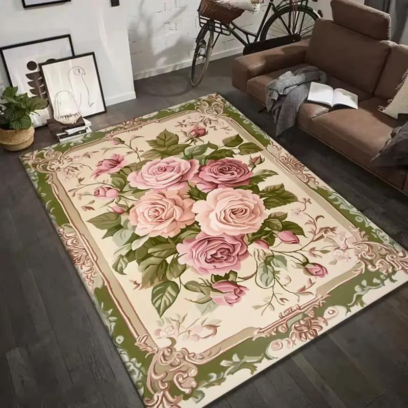 Tapis de zone florale vintage