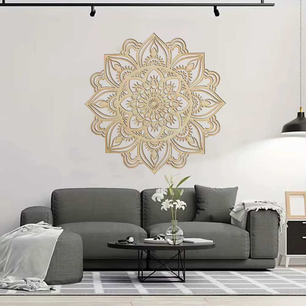 Décoration marocaine d'art mural en métal pour améliorer votre salon avec un design indien et mandala