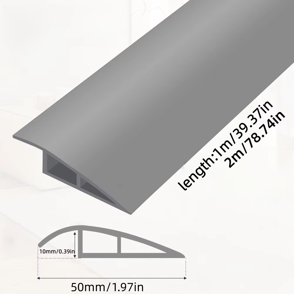 1 pièce 1m/2m x 5cm Bande de transition durable pour moquette et carrelage