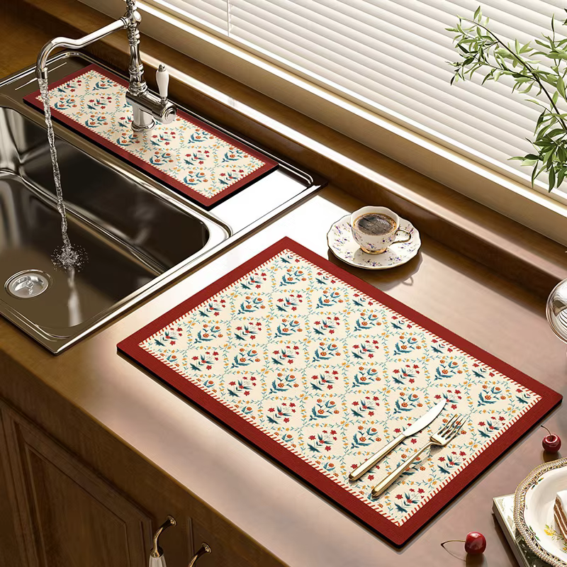 Tapis de séchage absorbant pour cuisine