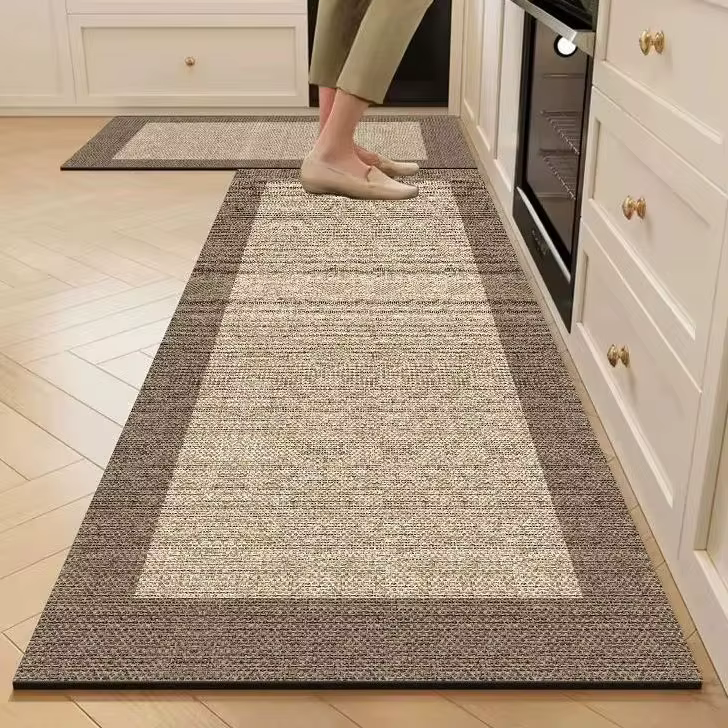 Tapis de cuisine géométrique abstrait de luxe léger