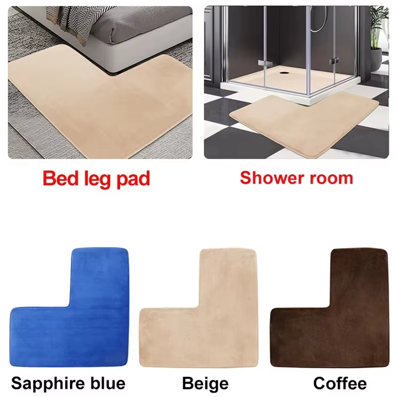 Tapis de bain en forme de L