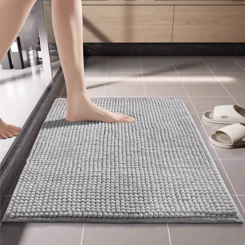 Tapis de bain en chenille absorbant l'eau