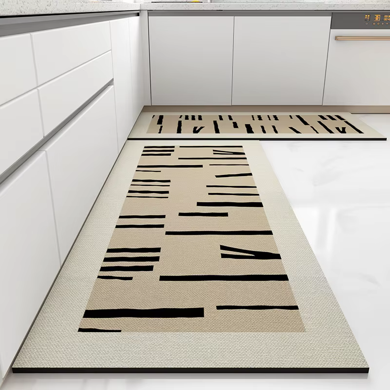 Tapis Long de cuisine à carreaux