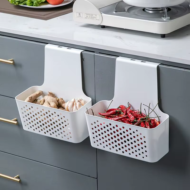 ㈅ Étagère et boîte de rangement intérieures pour porte d'armoire de cuisine, crochet de suspension derrière la porte, paniers pour porte d'armoire de cuisine