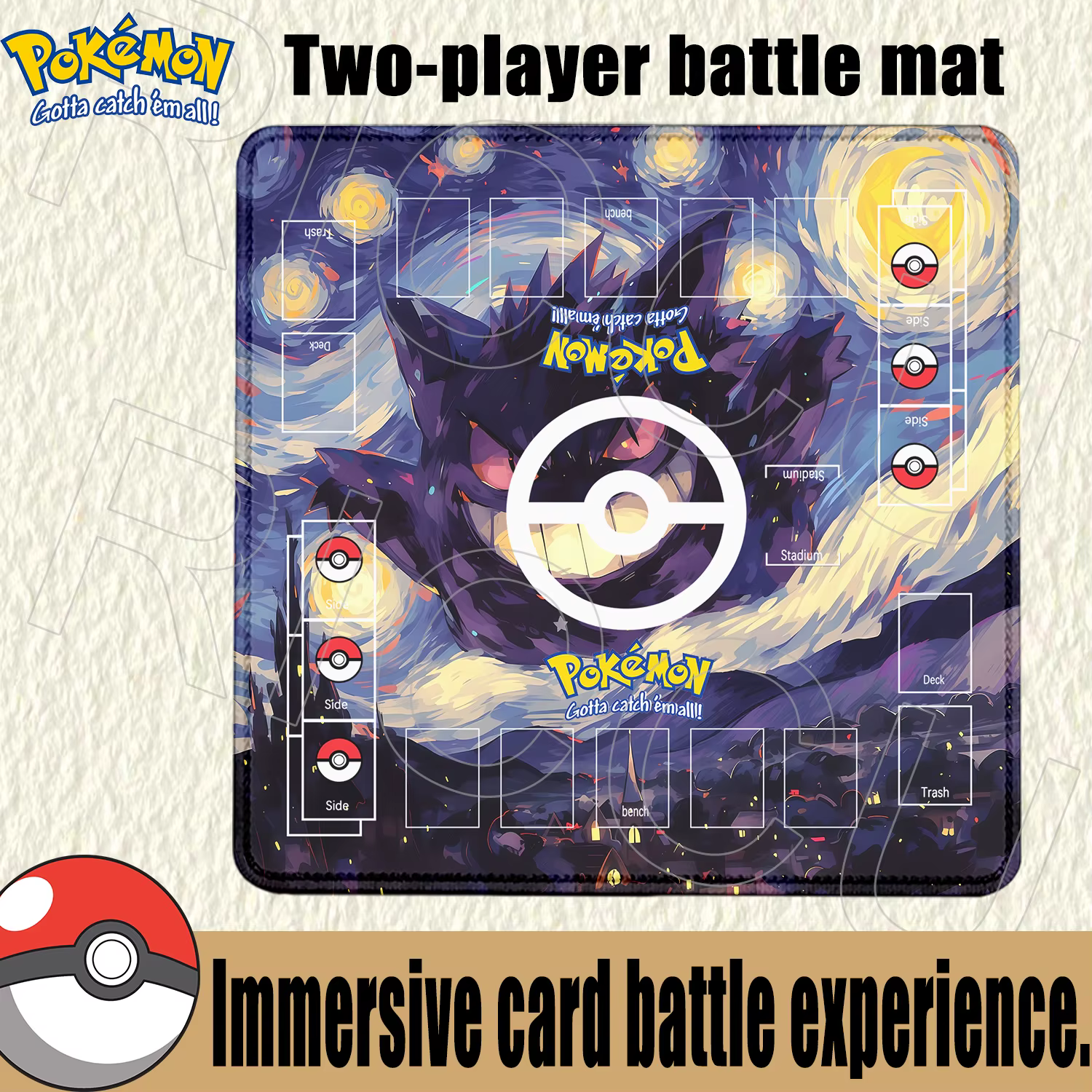 Tapis de bureau pour cartes de jeu Pokemon
