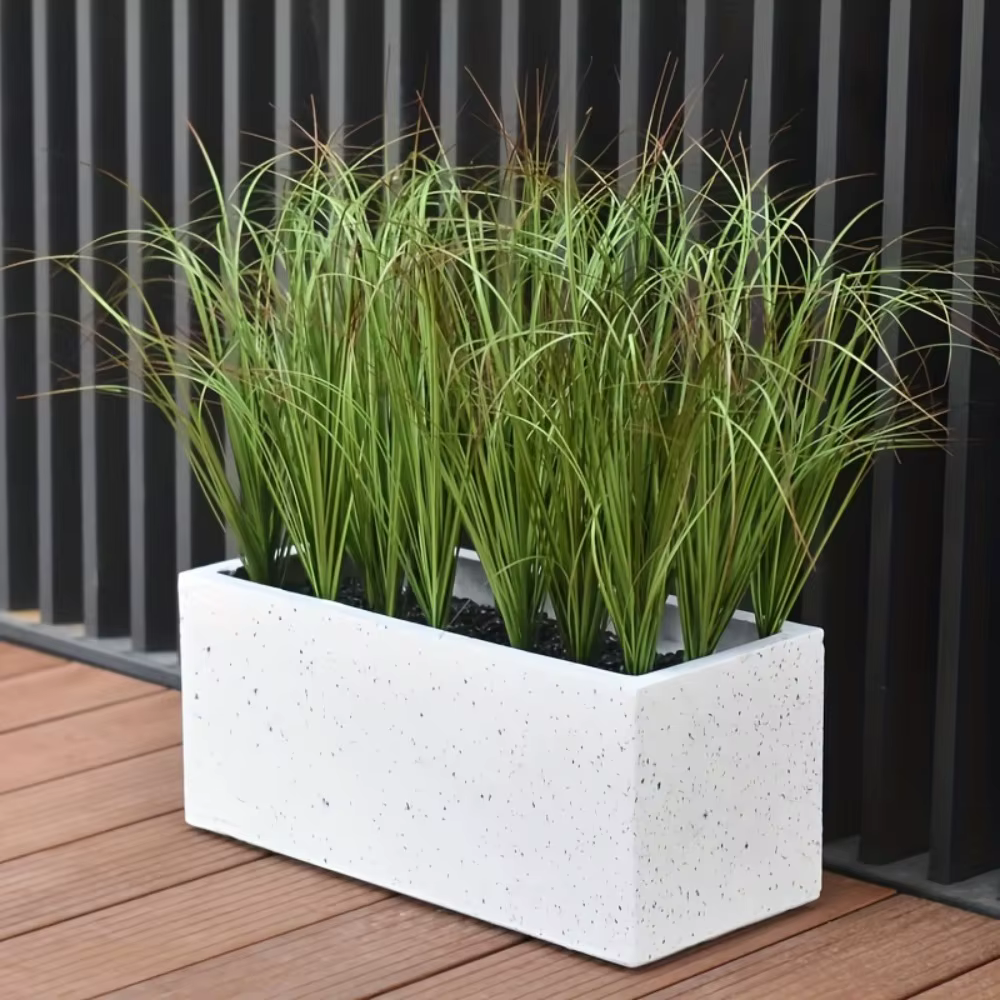 12 pièces d'herbe artificielle verte 40/70 cm